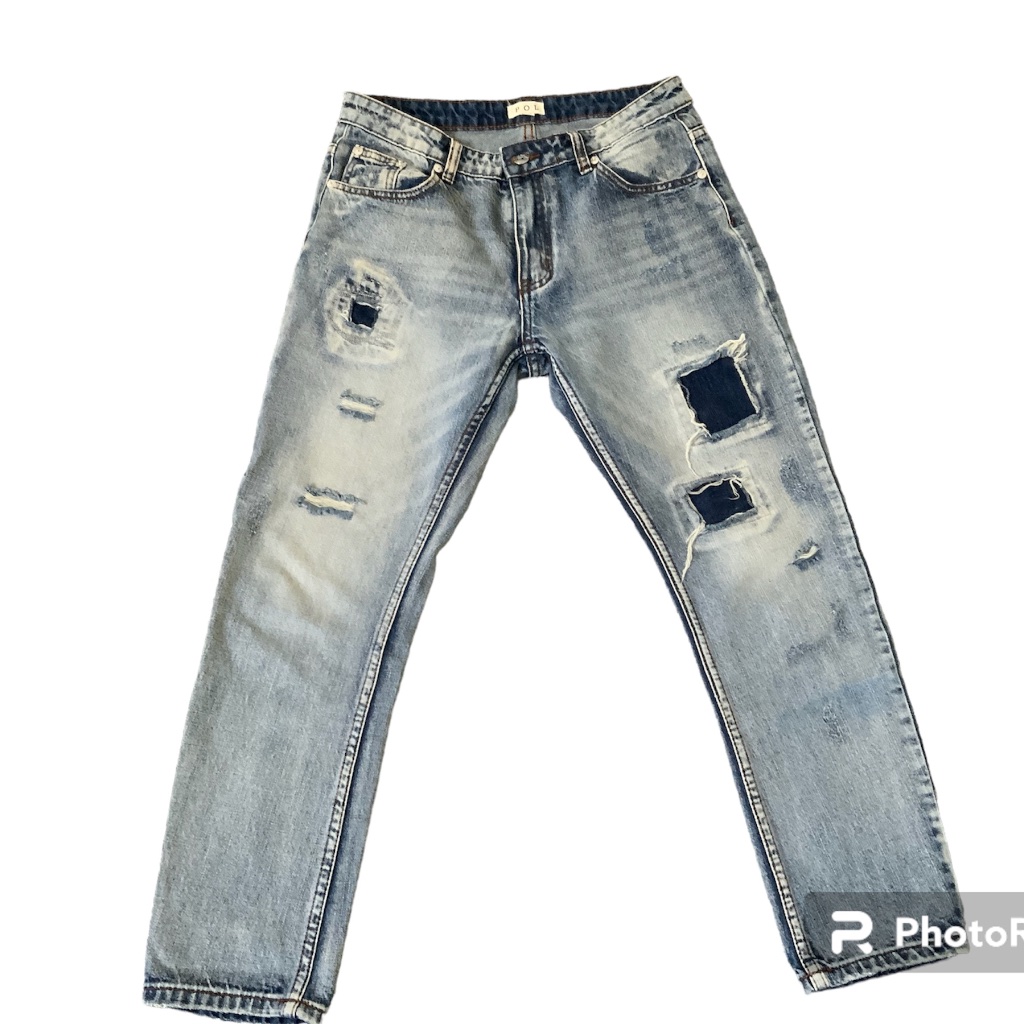 Patchwork Distressed Jeans